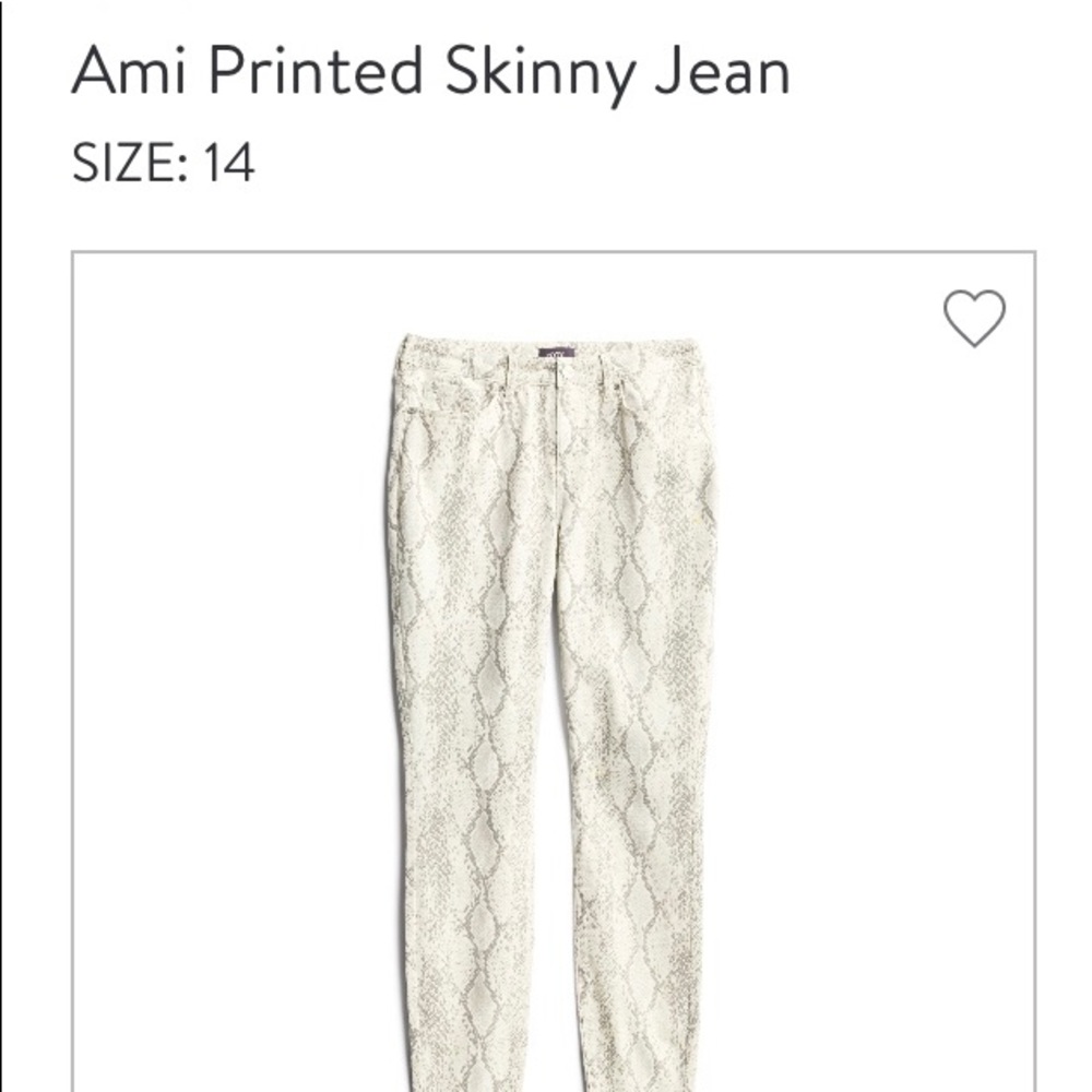 NYDJ Ami Snakeskin Print Soft Jeans